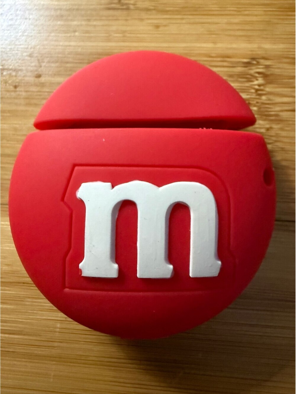 M&M's round silicone Keychain Airpods gen 1 -2 case or bag charm